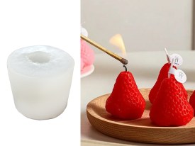 Molde silicona frutilla 3D individual